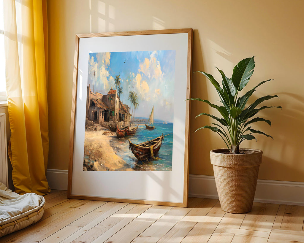 Aldea Costera Tropical | Cuadro decorativo de Monkey Canvas