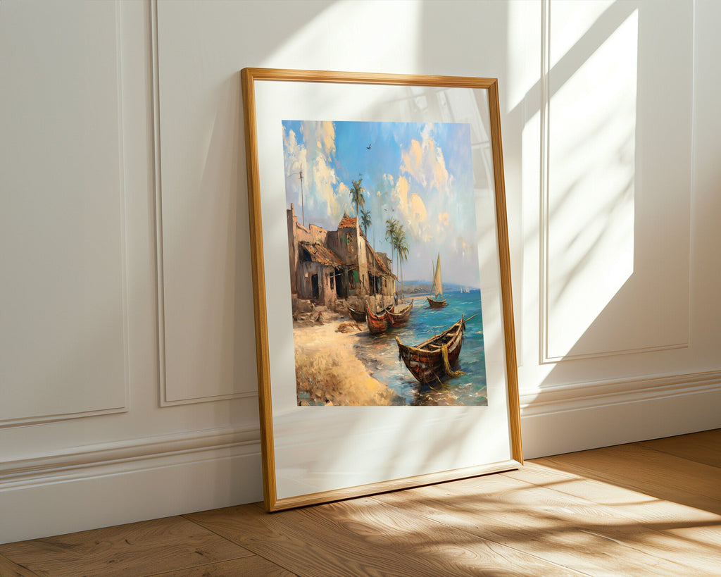 Aldea Costera Tropical | Cuadro decorativo de Monkey Canvas