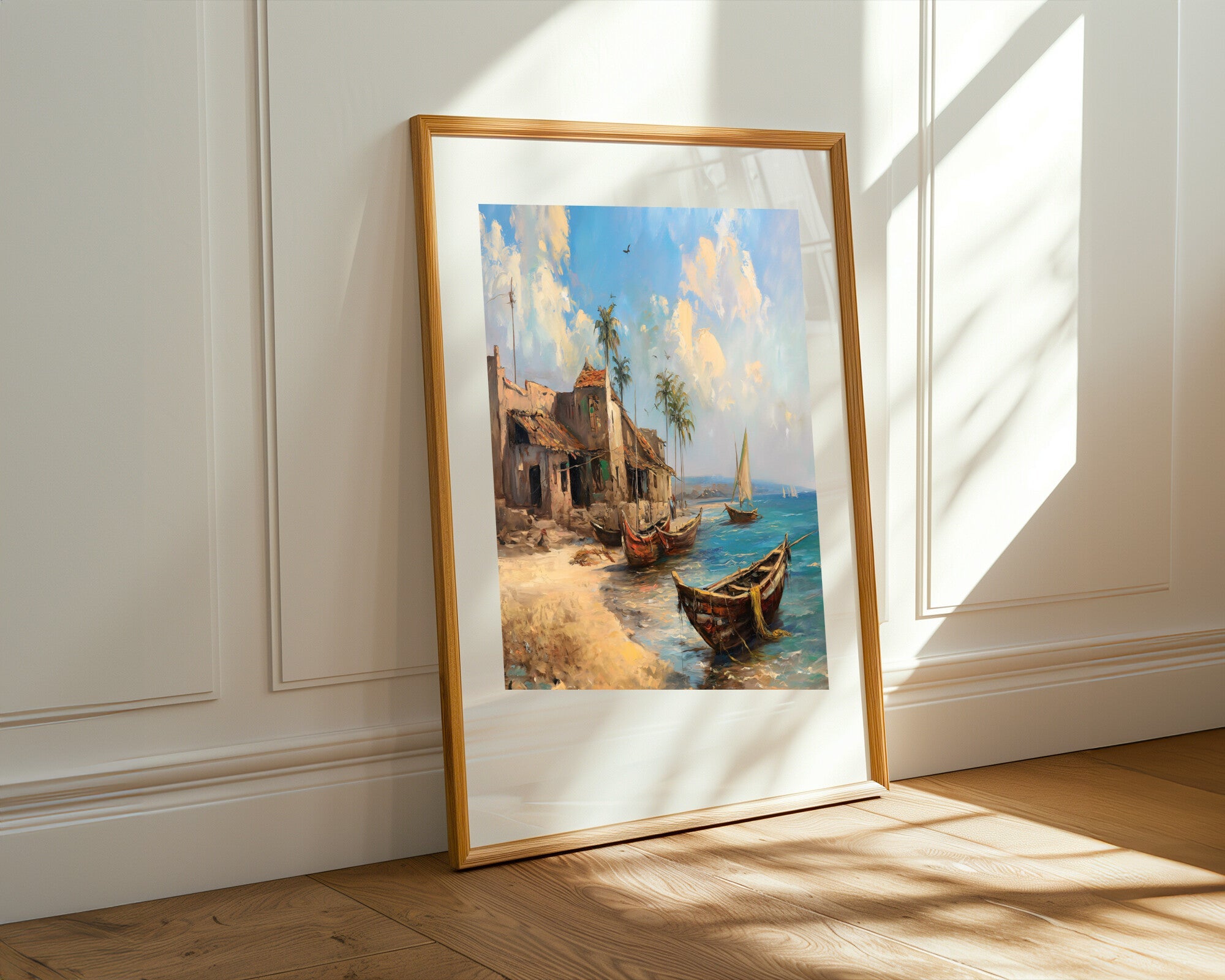 Aldea Costera Tropical | Cuadro decorativo de Monkey Canvas