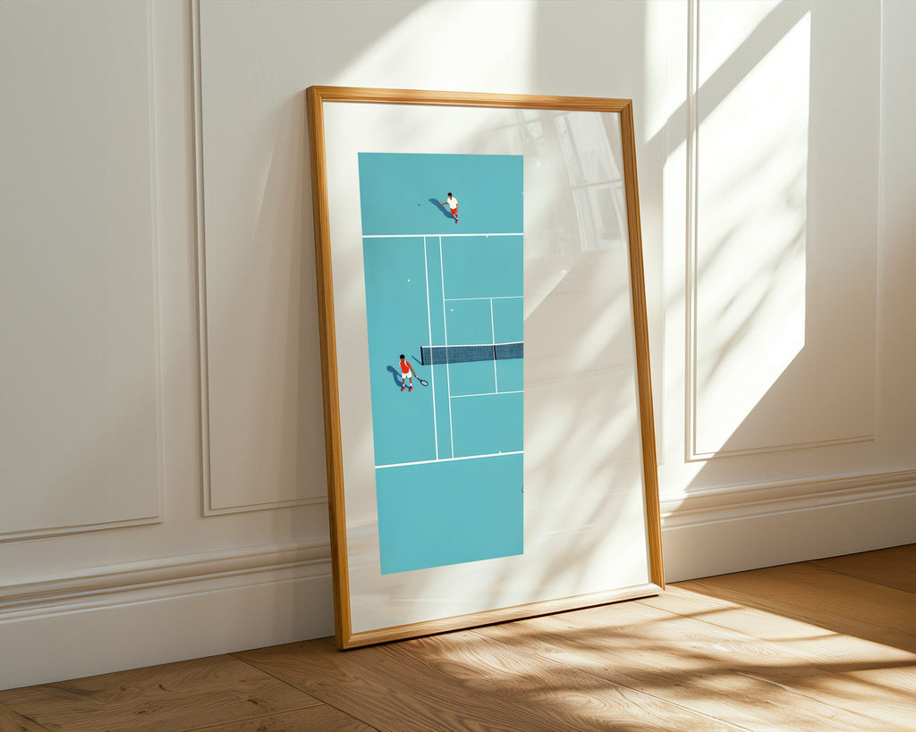 Dobles de Tenis Aéreo | Cuadro decorativo de Monkey Canvas