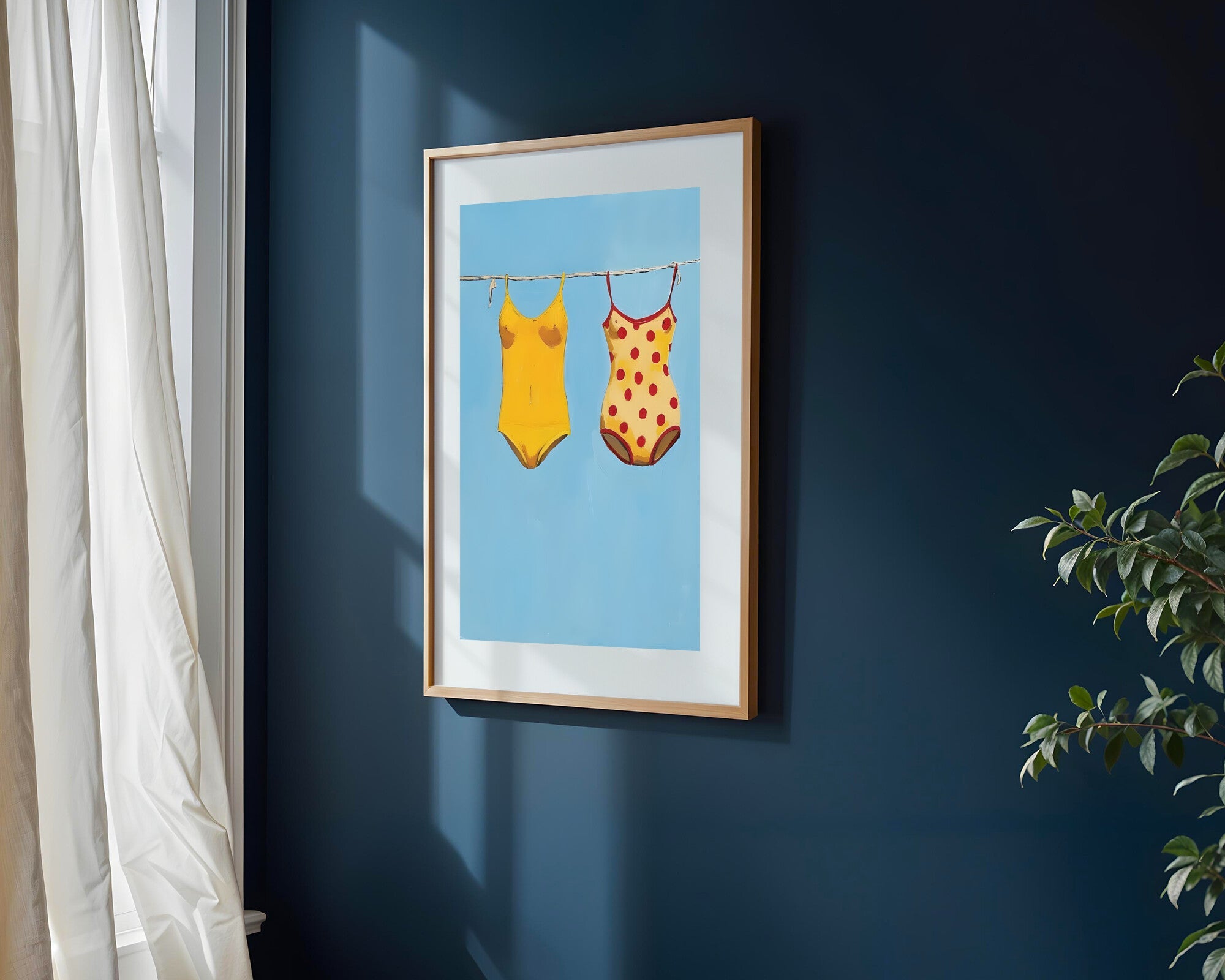 Trajes de Baño en el Tendedero | Cuadro decorativo de Monkey Canvas