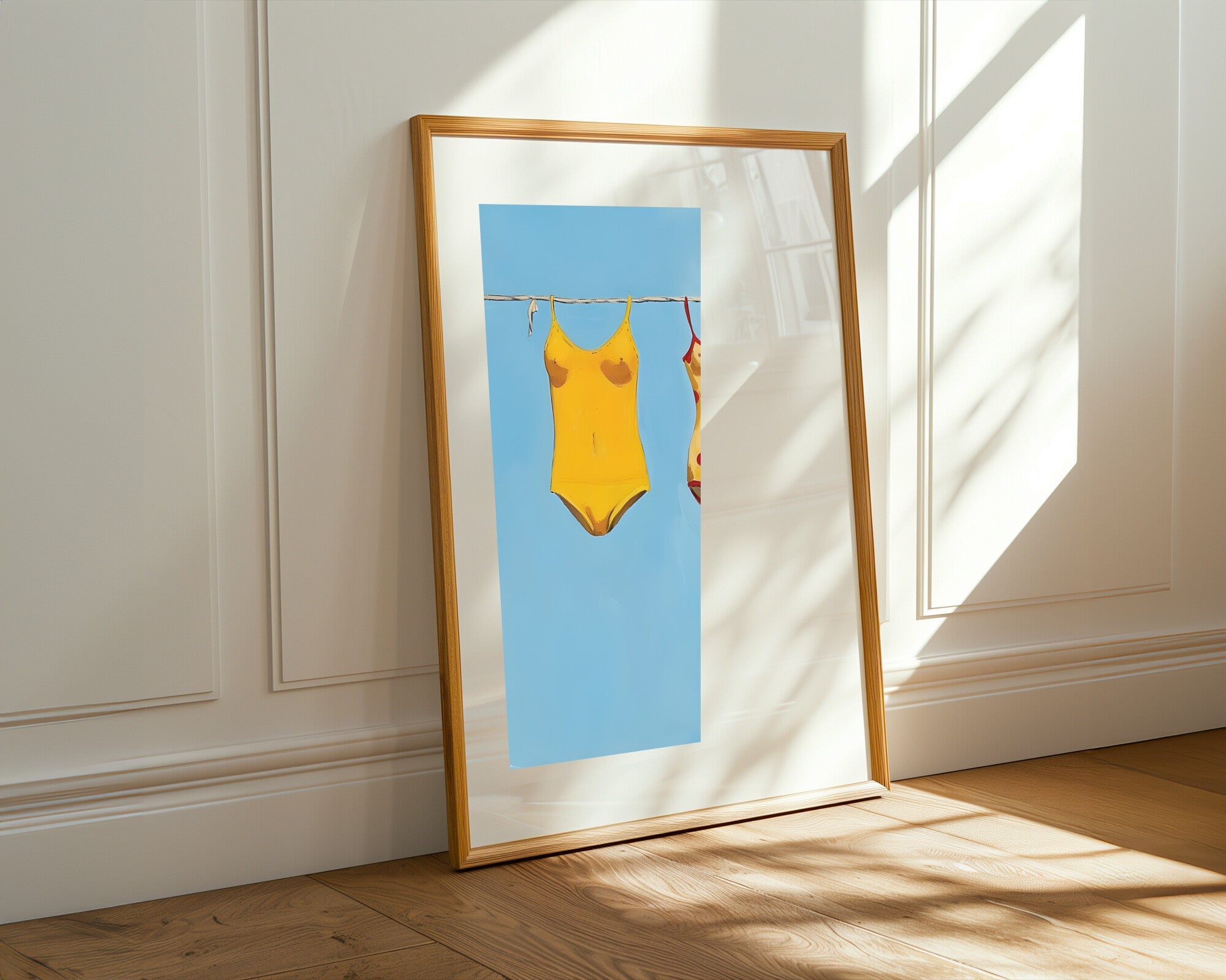 Trajes de Baño en el Tendedero | Cuadro decorativo de Monkey Canvas