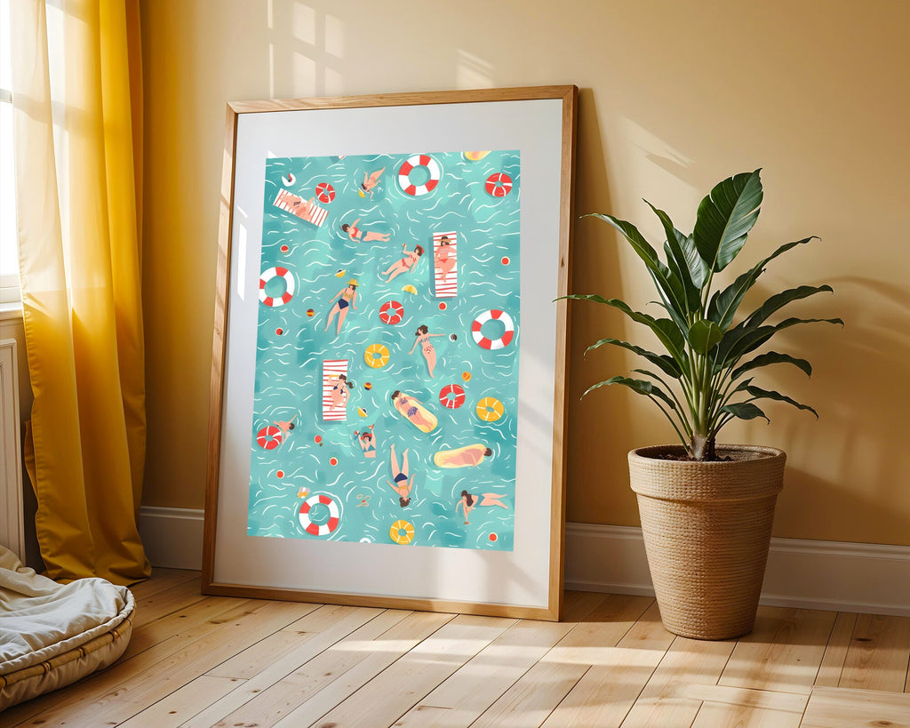 Baño Vintage de Verano | Cuadro decorativo de Monkey Canvas