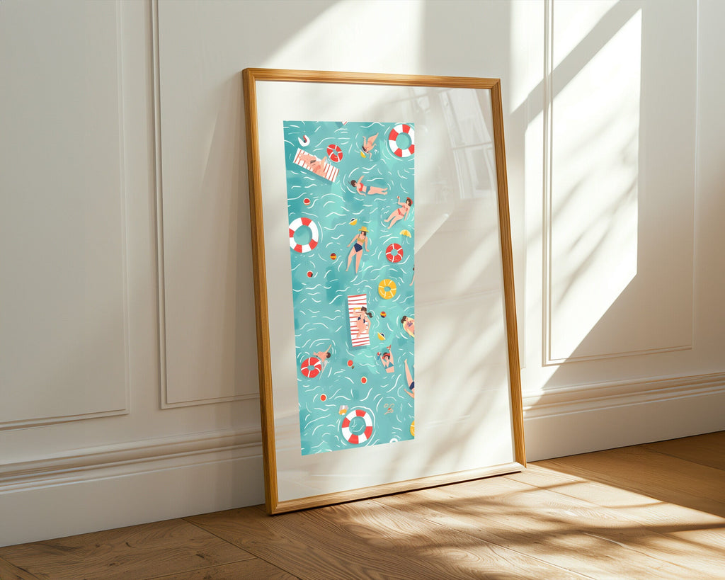 Baño Vintage de Verano | Cuadro decorativo de Monkey Canvas