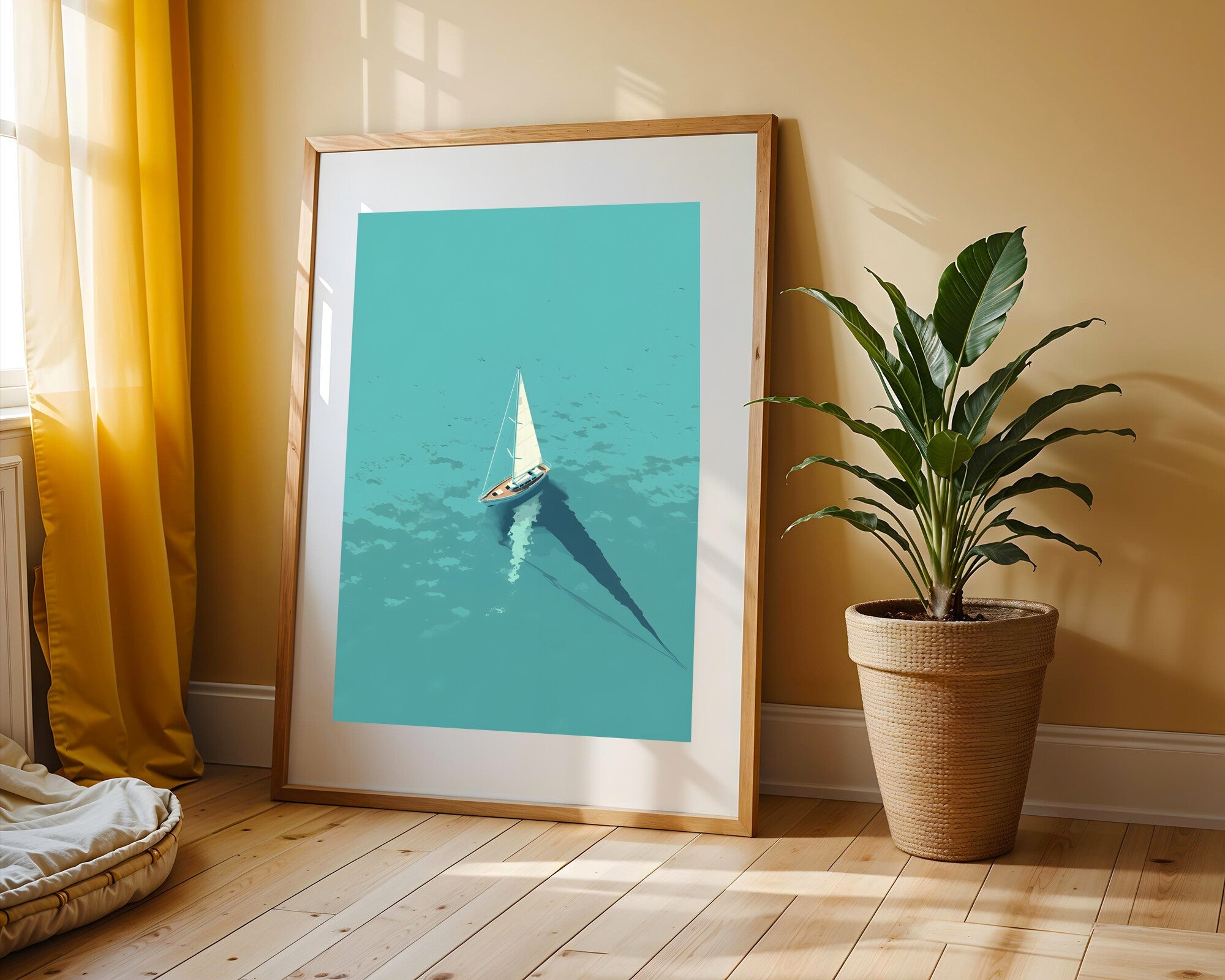 Velero Solitario en el Mar | Cuadro decorativo de Monkey Canvas