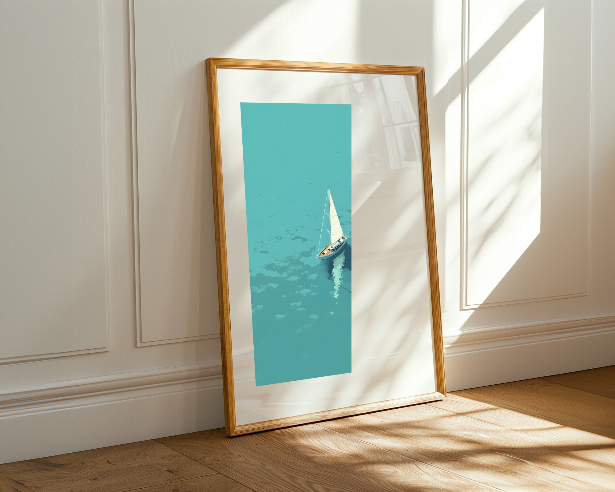 Velero Solitario en el Mar | Cuadro decorativo de Monkey Canvas