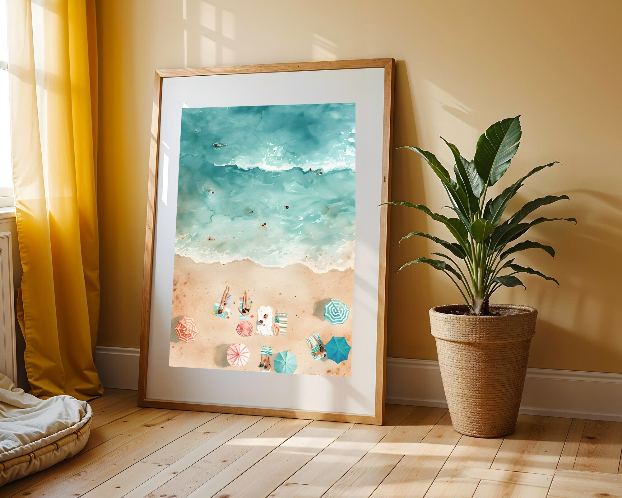 Playa de las Sombrillas | Cuadro decorativo de Monkey Canvas