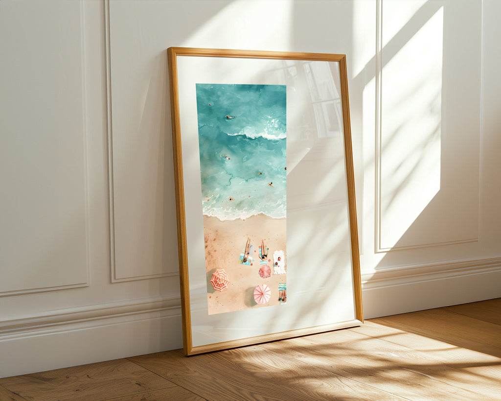 Playa de las Sombrillas | Cuadro decorativo de Monkey Canvas