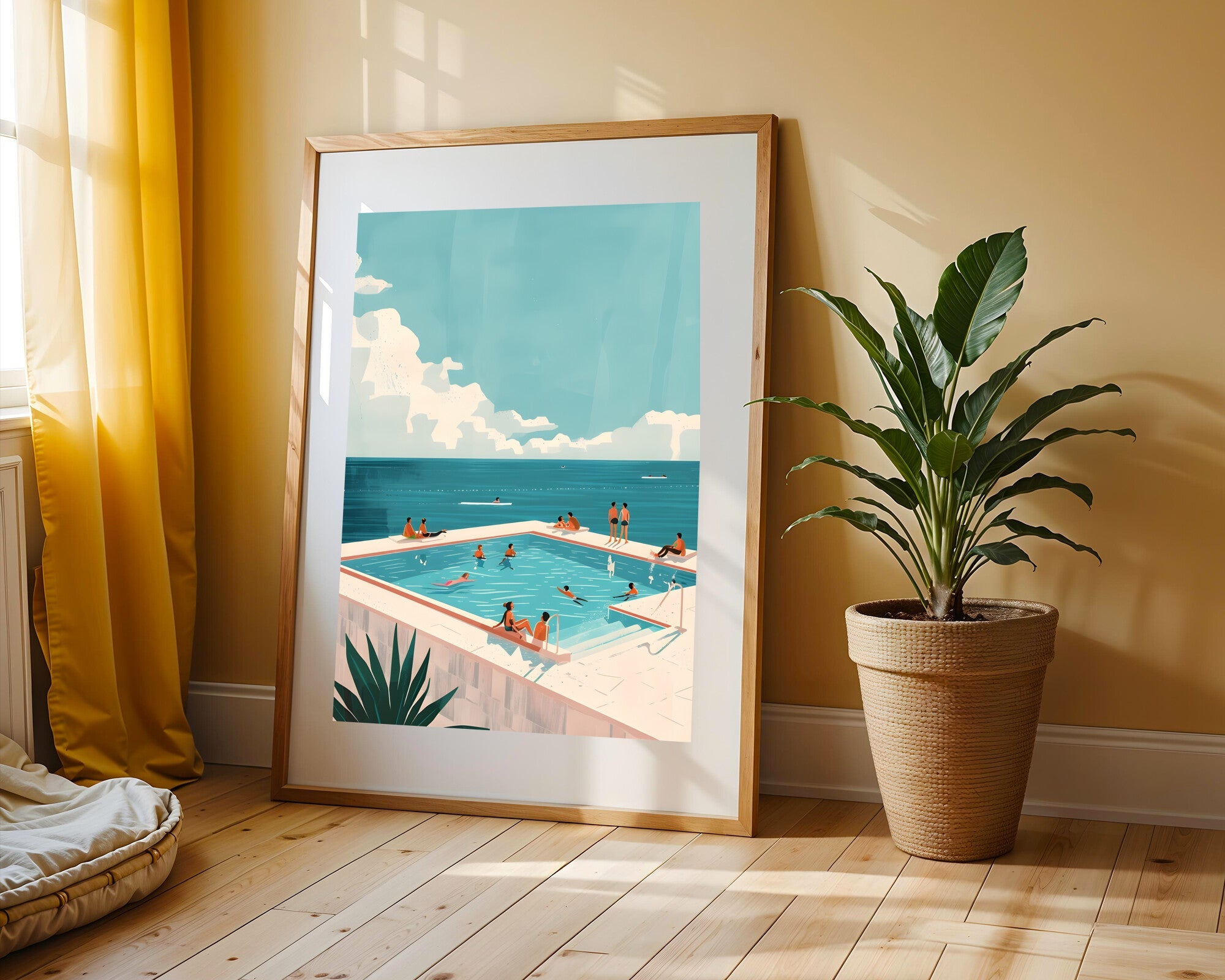 Piscina Frente al Mar | Cuadro decorativo de Monkey Canvas