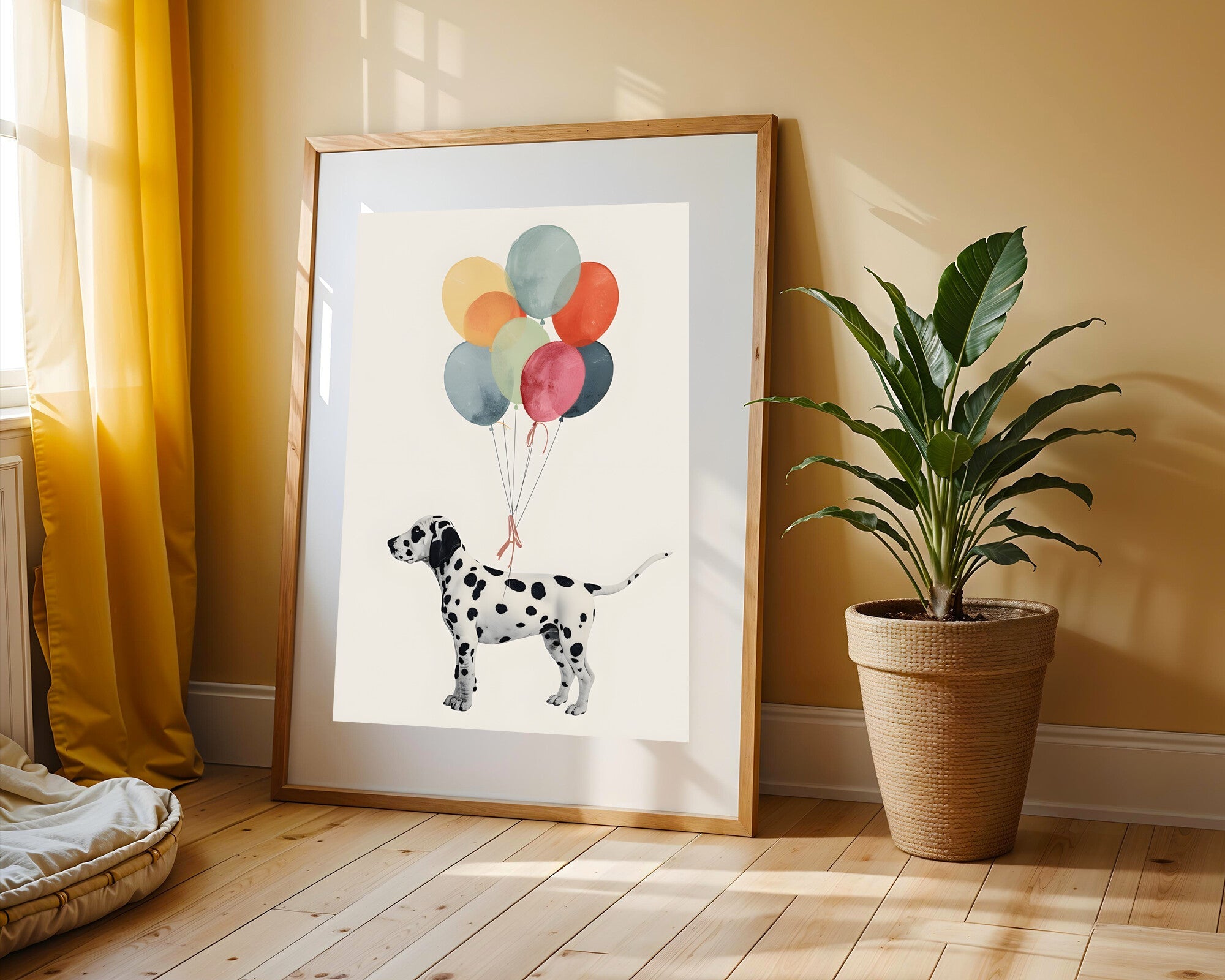 Dálmata con Globos | Cuadro decorativo de Monkey Canvas
