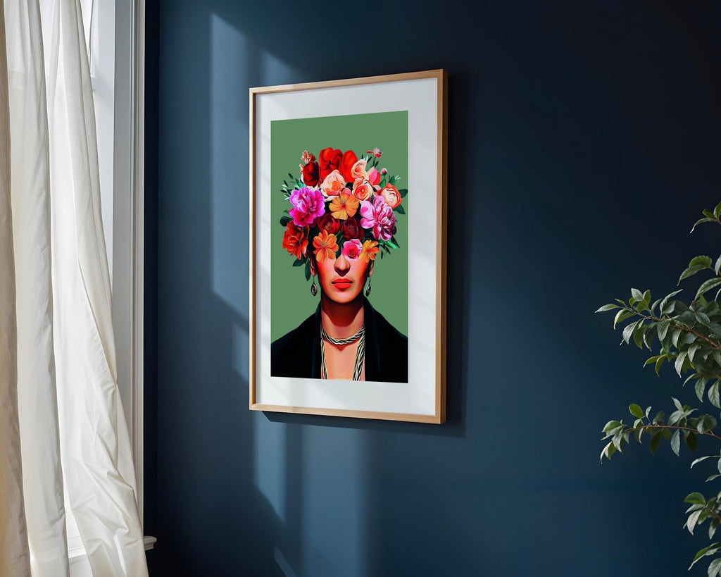 Rostro entre Flores | Cuadro decorativo de Monkey Canvas