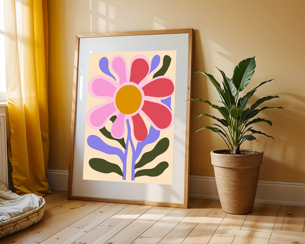 Margarita Rosa y Coral | Cuadro decorativo de Monkey Canvas