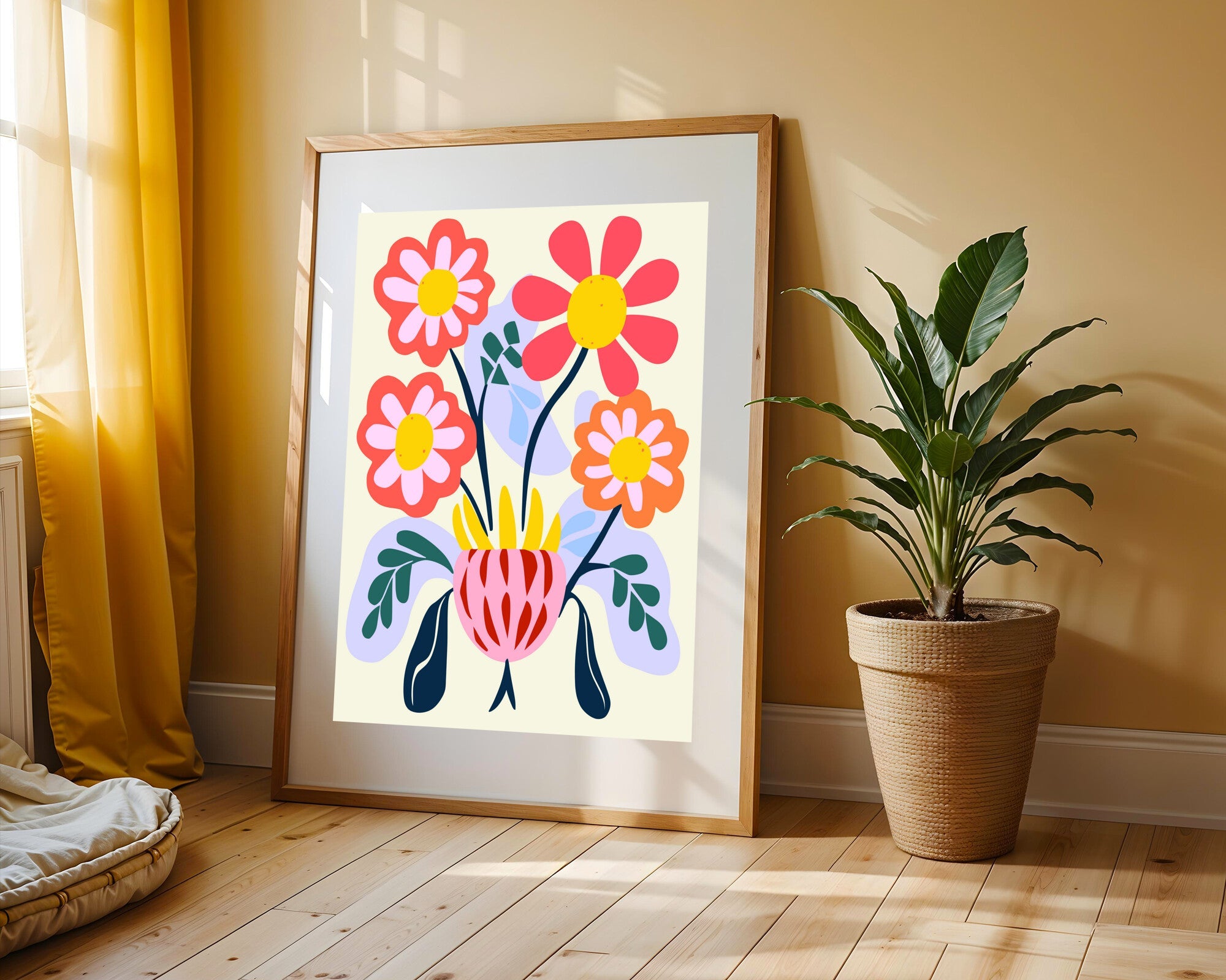 Bouquet en Jarrón Rosa | Cuadro decorativo de Monkey Canvas