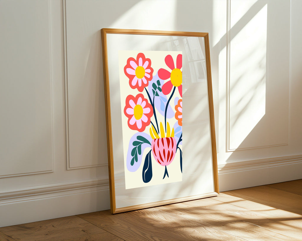Bouquet en Jarrón Rosa | Cuadro decorativo de Monkey Canvas