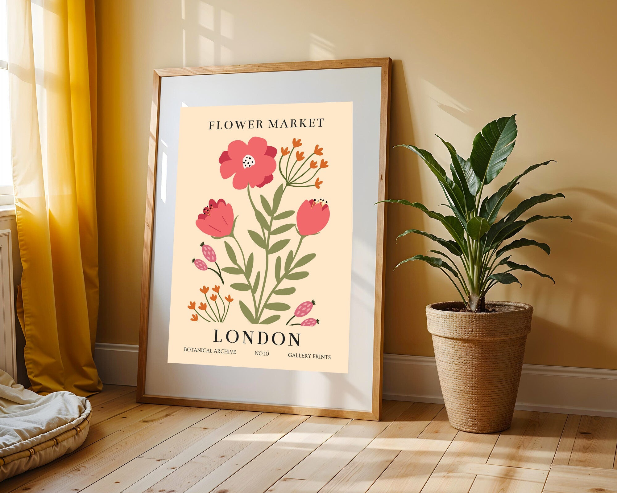 Mercado Floral Londres | Cuadro decorativo de Monkey Canvas
