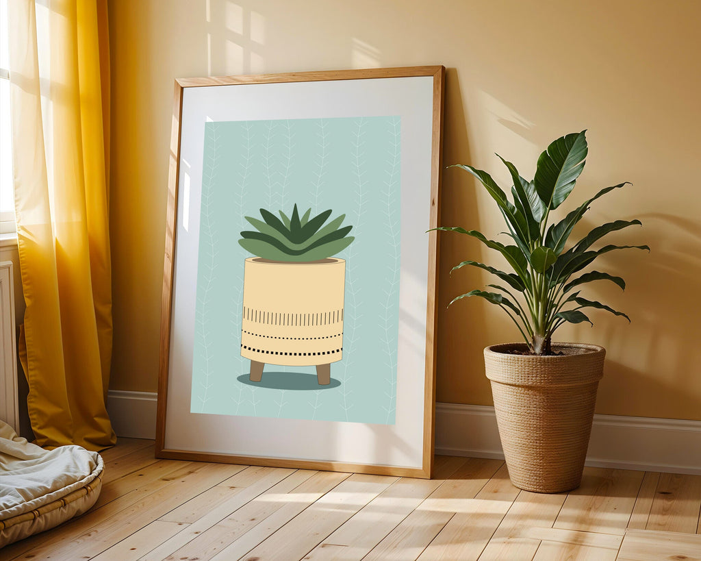 Suculenta Retro Boho | Cuadro decorativo de Monkey Canvas