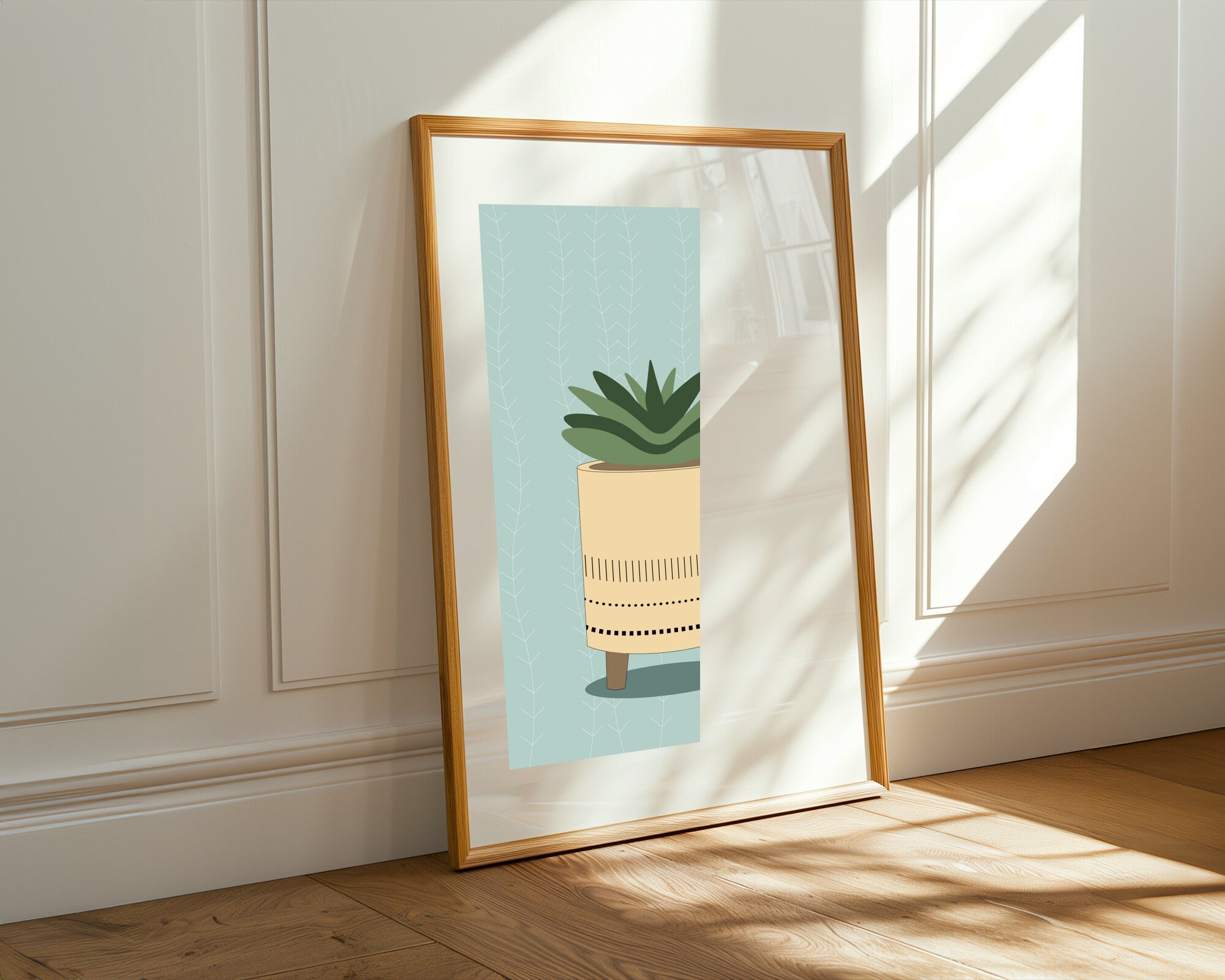 Suculenta Retro Boho | Cuadro decorativo de Monkey Canvas