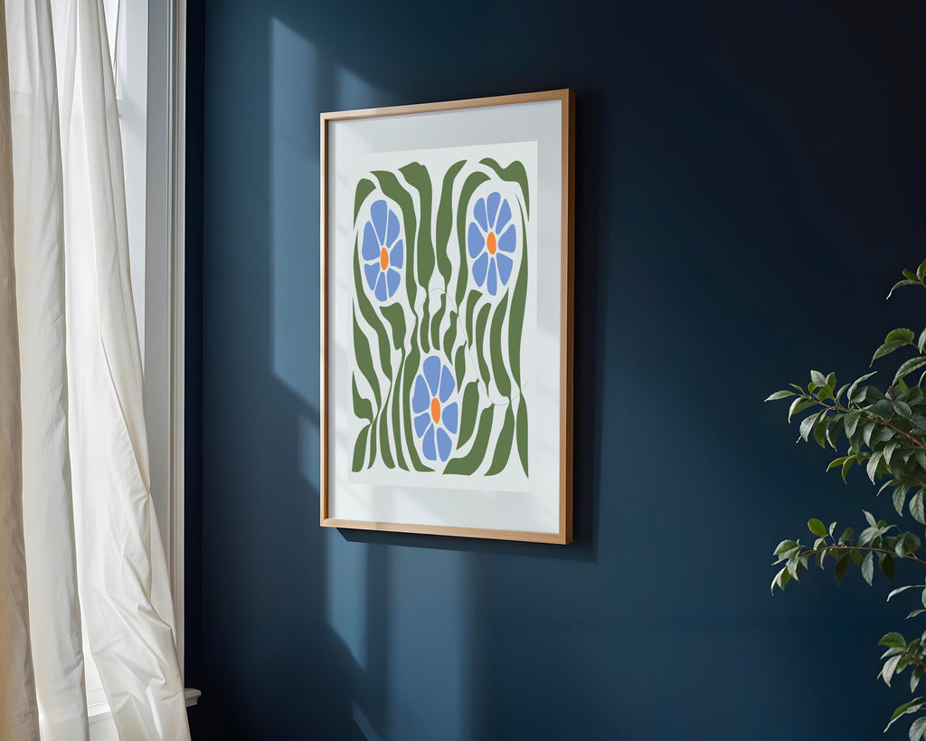 Jardín Floral Azul | Cuadro decorativo de Monkey Canvas
