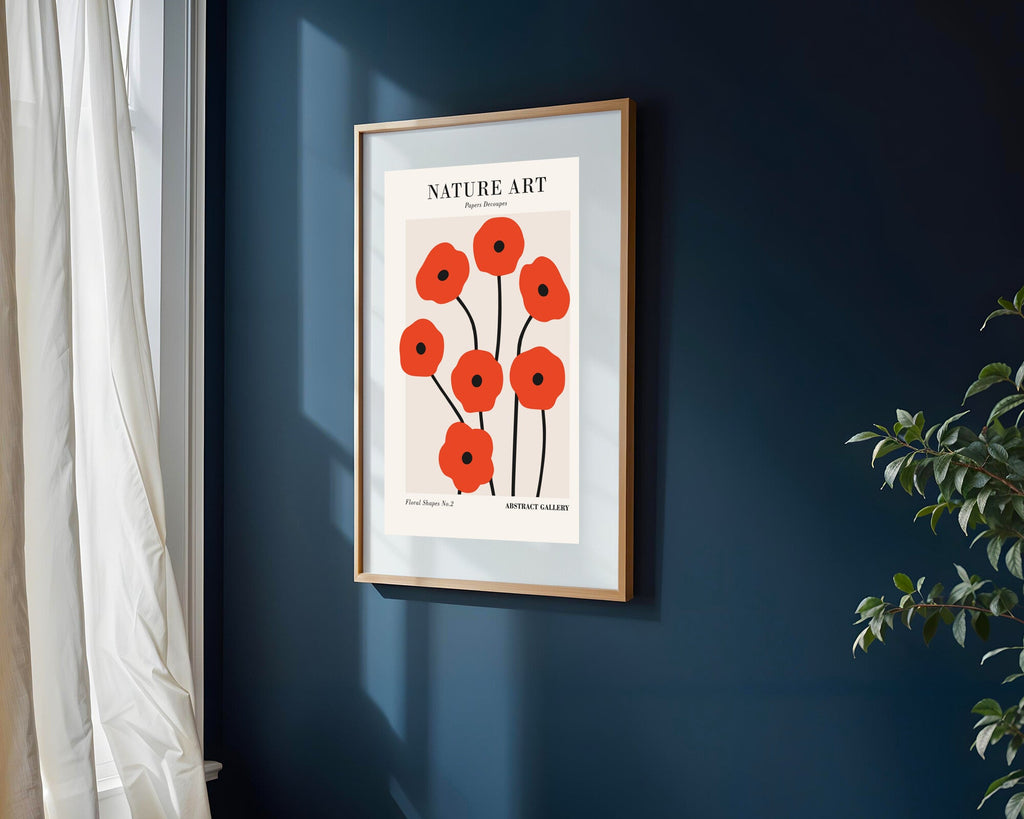 Amapolas en Papel Recortado | Cuadro decorativo de Monkey Canvas