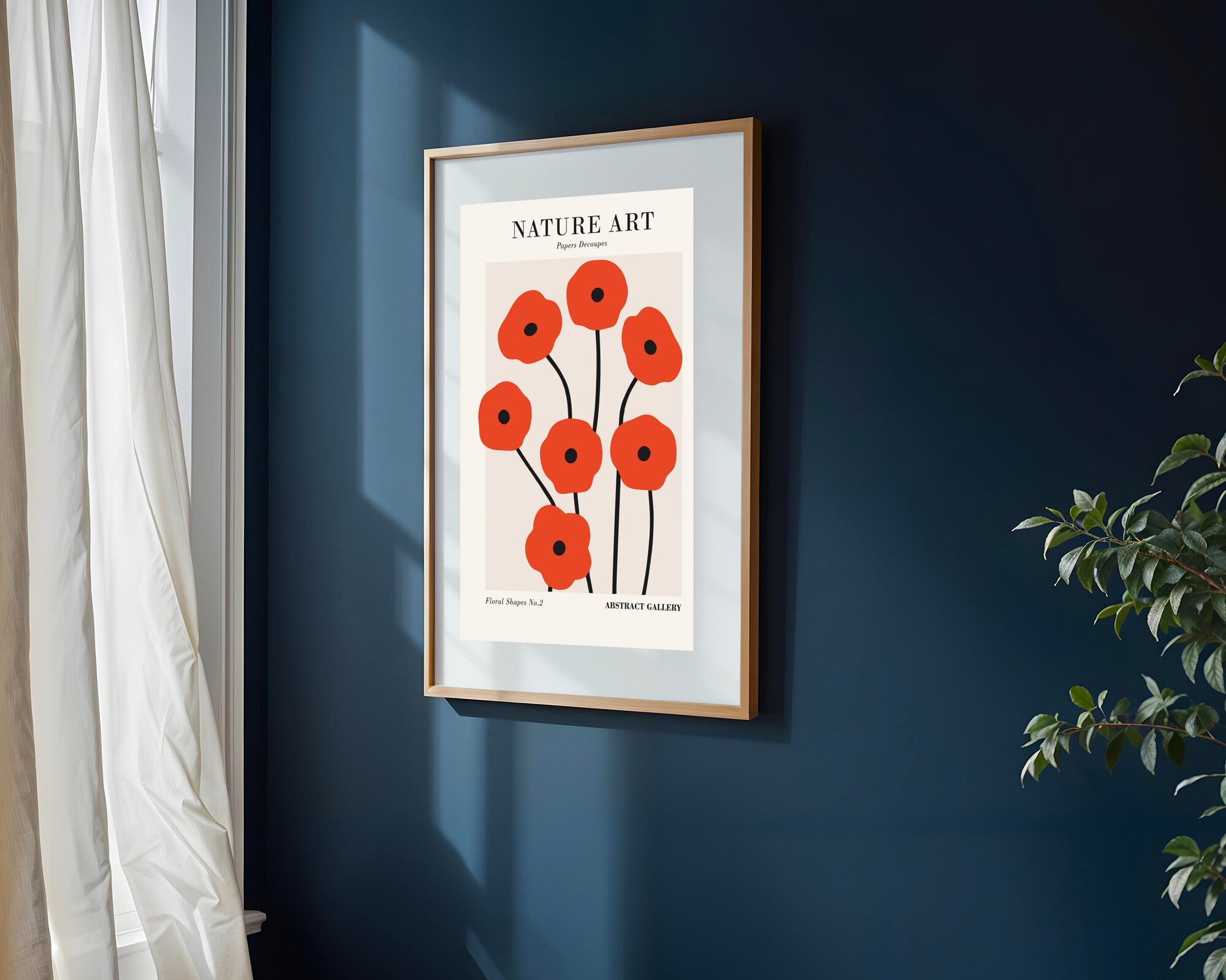 Amapolas en Papel Recortado | Cuadro decorativo de Monkey Canvas