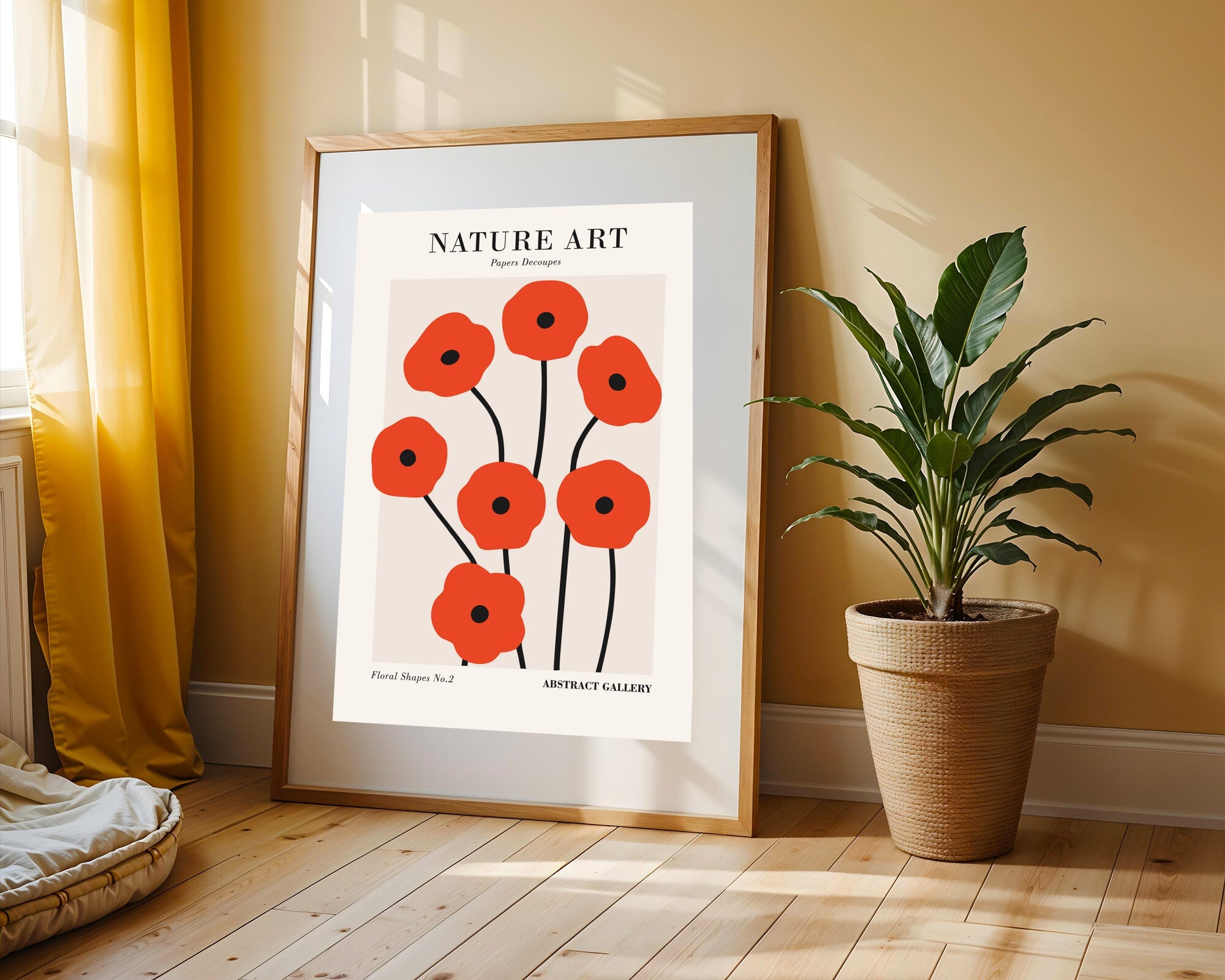 Amapolas en Papel Recortado | Cuadro decorativo de Monkey Canvas