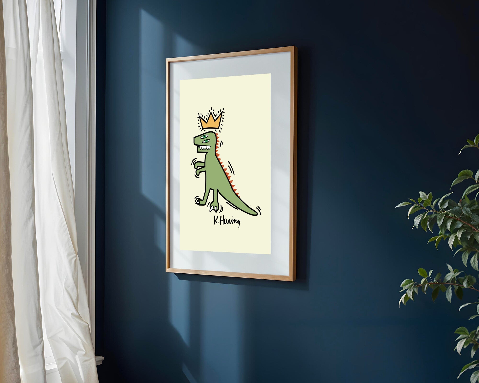 Rey Dinosaurio Pop | Cuadro decorativo de Monkey Canvas