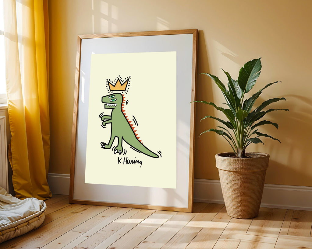 Rey Dinosaurio Pop | Cuadro decorativo de Monkey Canvas