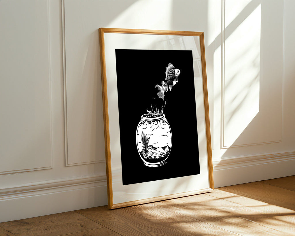 Pez Dorado en Fuga | Cuadro decorativo de Monkey Canvas