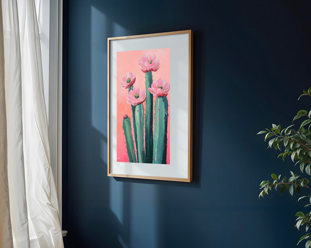 Cactus en Flor Rosa | Cuadro decorativo de Monkey Canvas