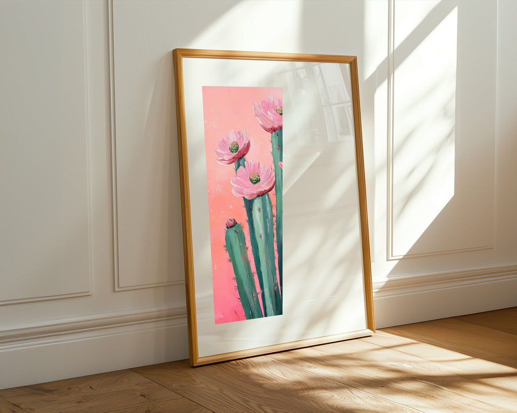 Cactus en Flor Rosa | Cuadro decorativo de Monkey Canvas