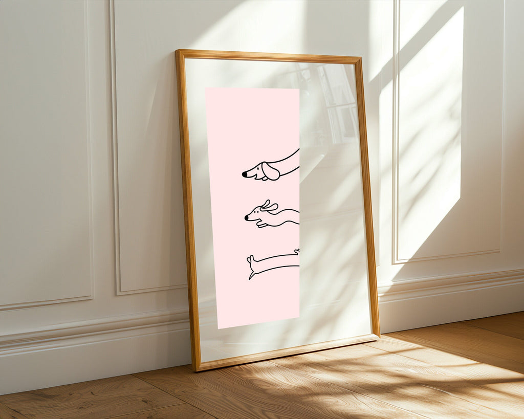 Trío de Salchichas Juguetonas | Cuadro decorativo de Monkey Canvas