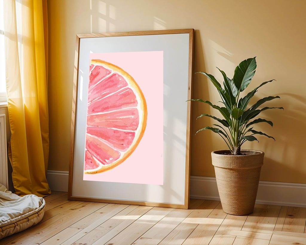 Rebanada de Toronja Rosa | Cuadro decorativo de Monkey Canvas