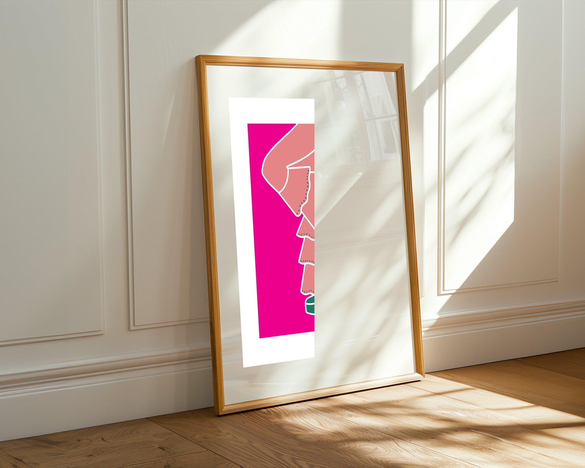Vestido de Volantes Fucsia | Cuadro decorativo de Monkey Canvas