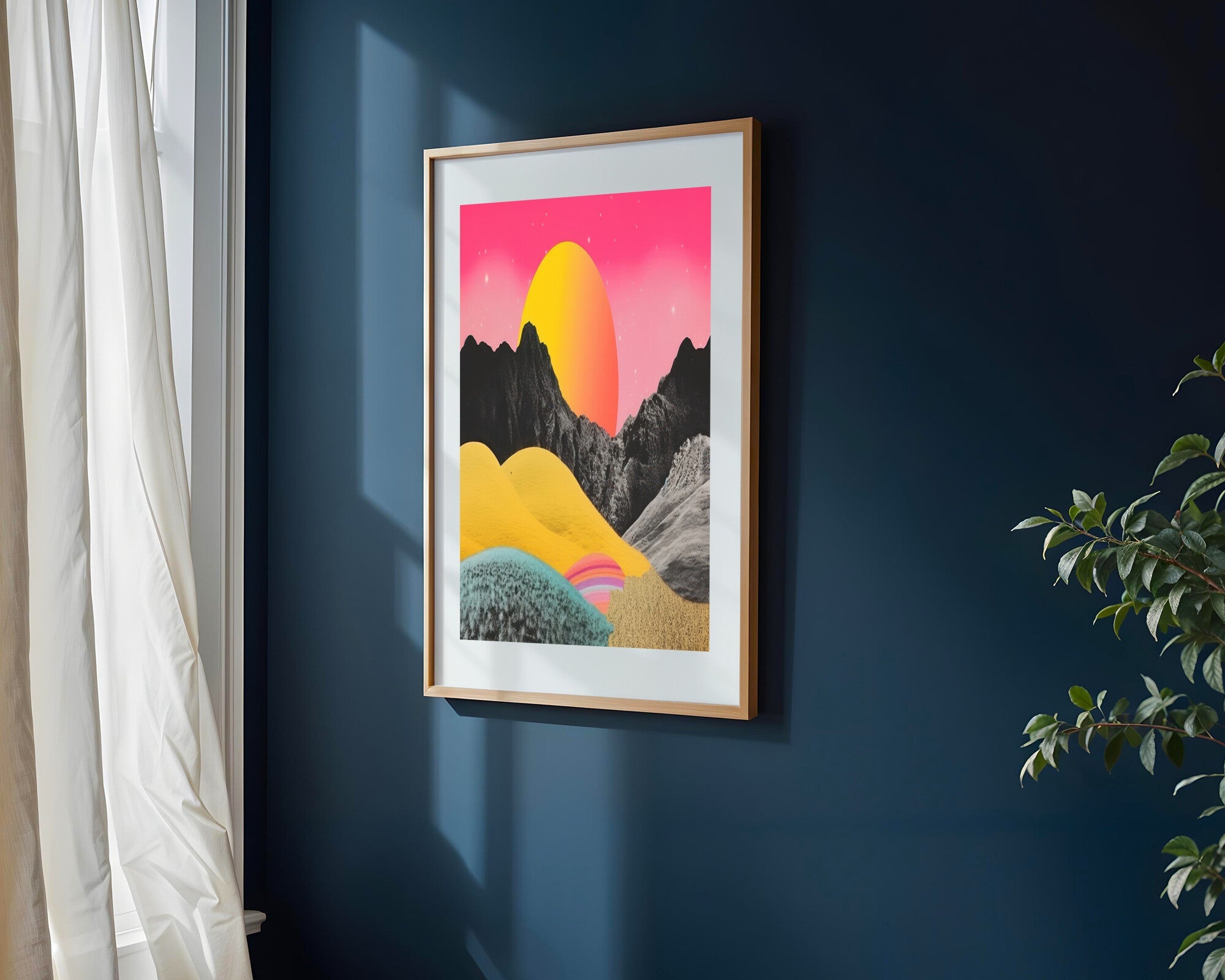 Desierto de Atardecer Fucsia | Cuadro decorativo de Monkey Canvas