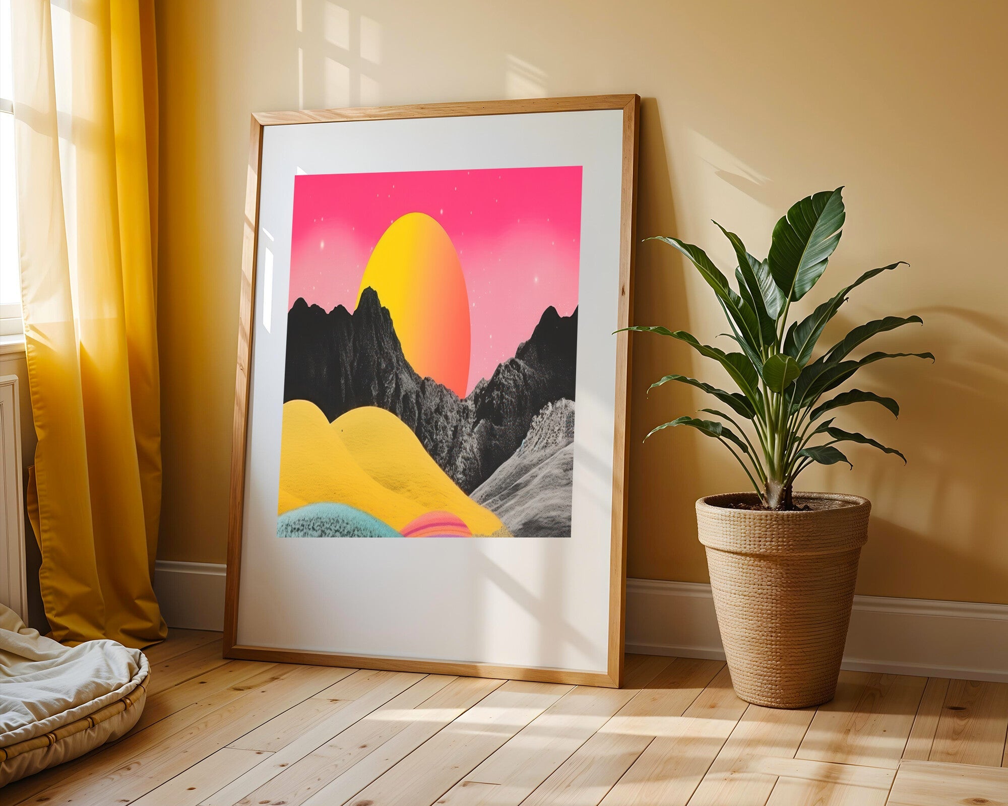 Desierto de Atardecer Fucsia | Cuadro decorativo de Monkey Canvas