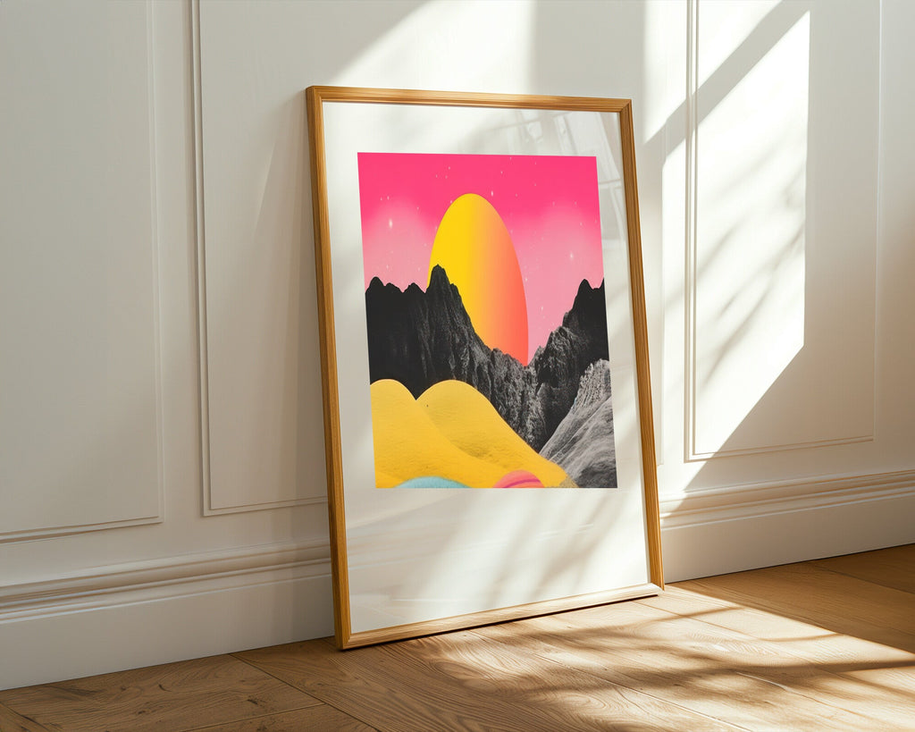 Desierto de Atardecer Fucsia | Cuadro decorativo de Monkey Canvas