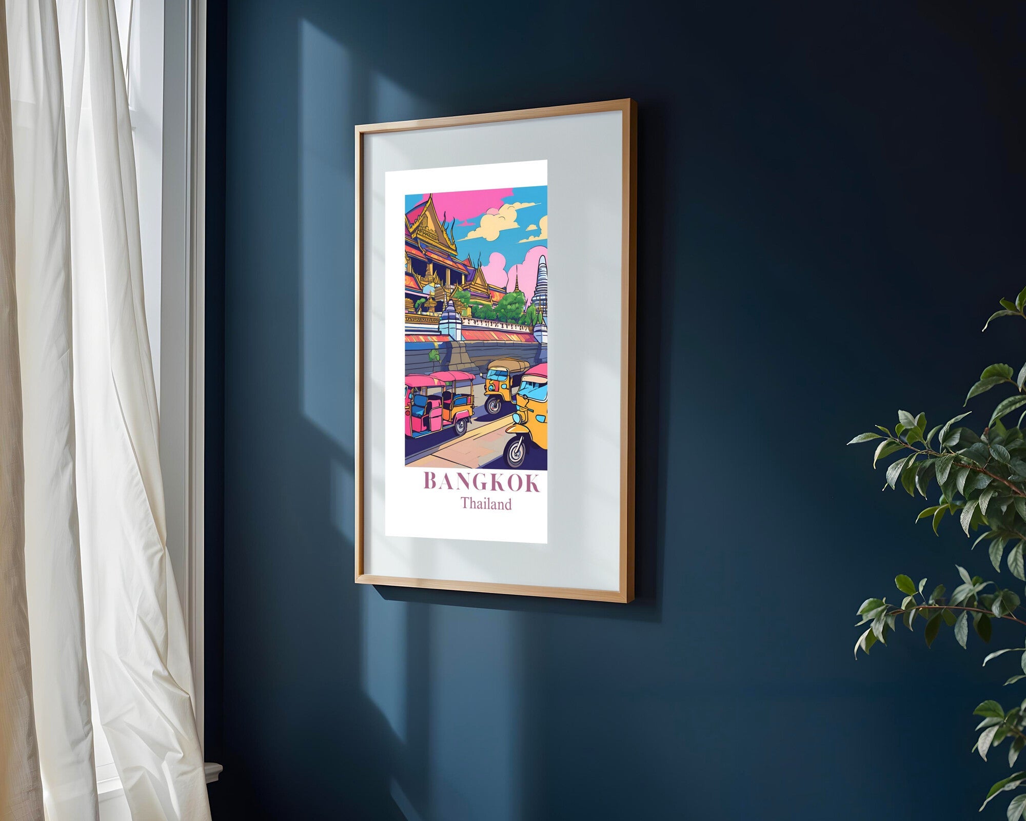 Postal de Bangkok | Cuadro decorativo de Monkey Canvas
