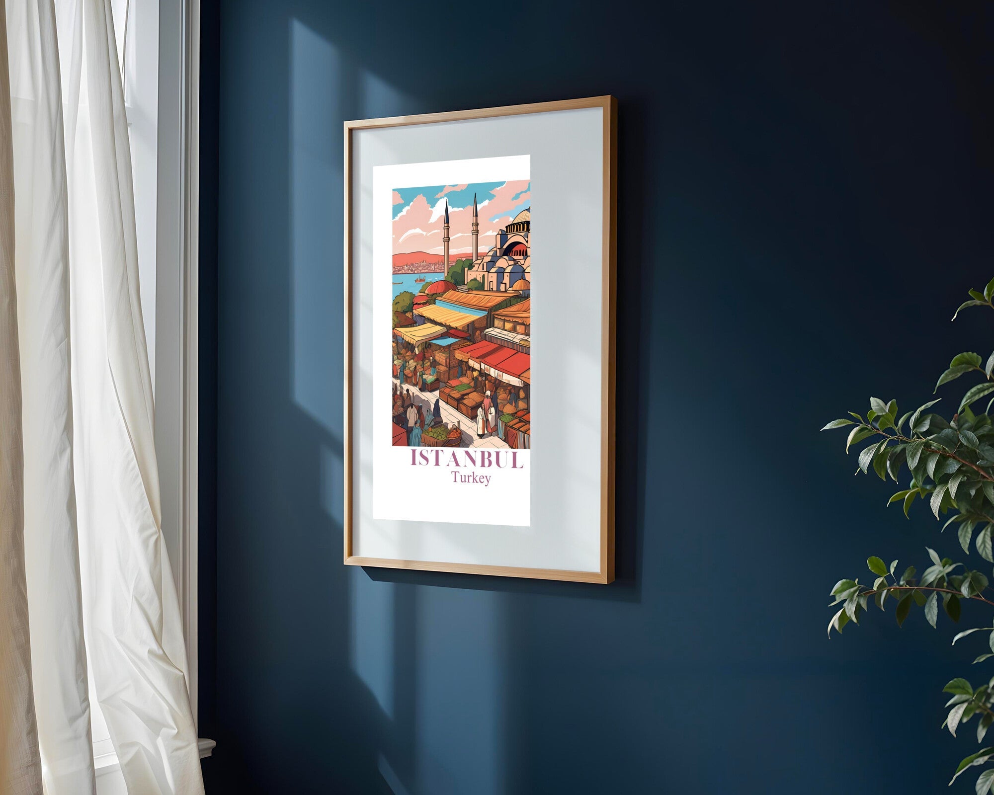 Postal de Estambul | Cuadro decorativo de Monkey Canvas