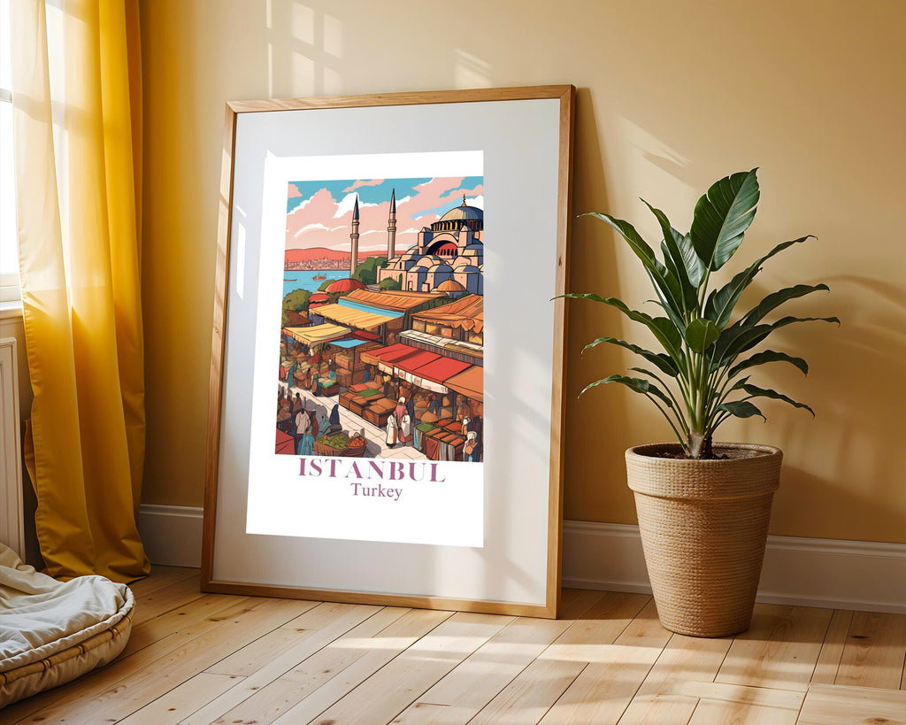 Postal de Estambul | Cuadro decorativo de Monkey Canvas