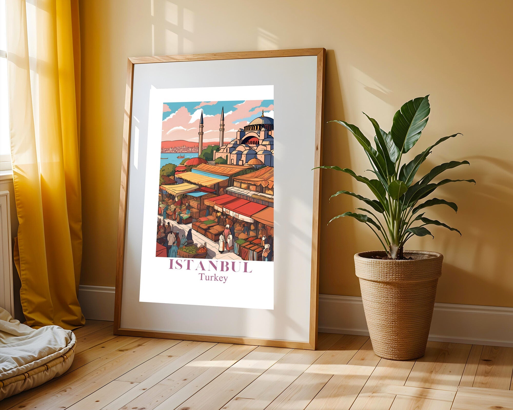 Postal de Estambul | Cuadro decorativo de Monkey Canvas