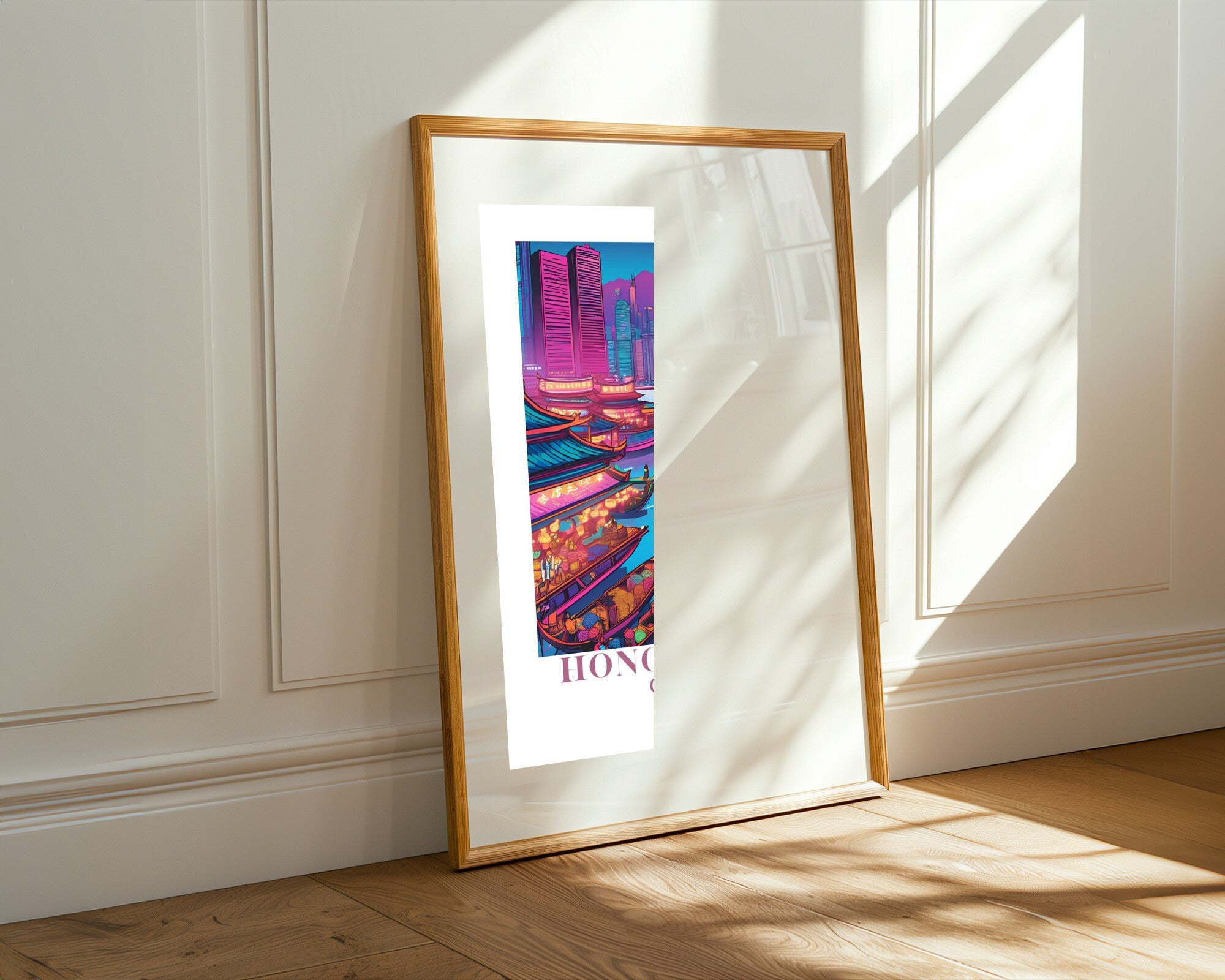 Postal de Hong Kong | Cuadro decorativo de Monkey Canvas