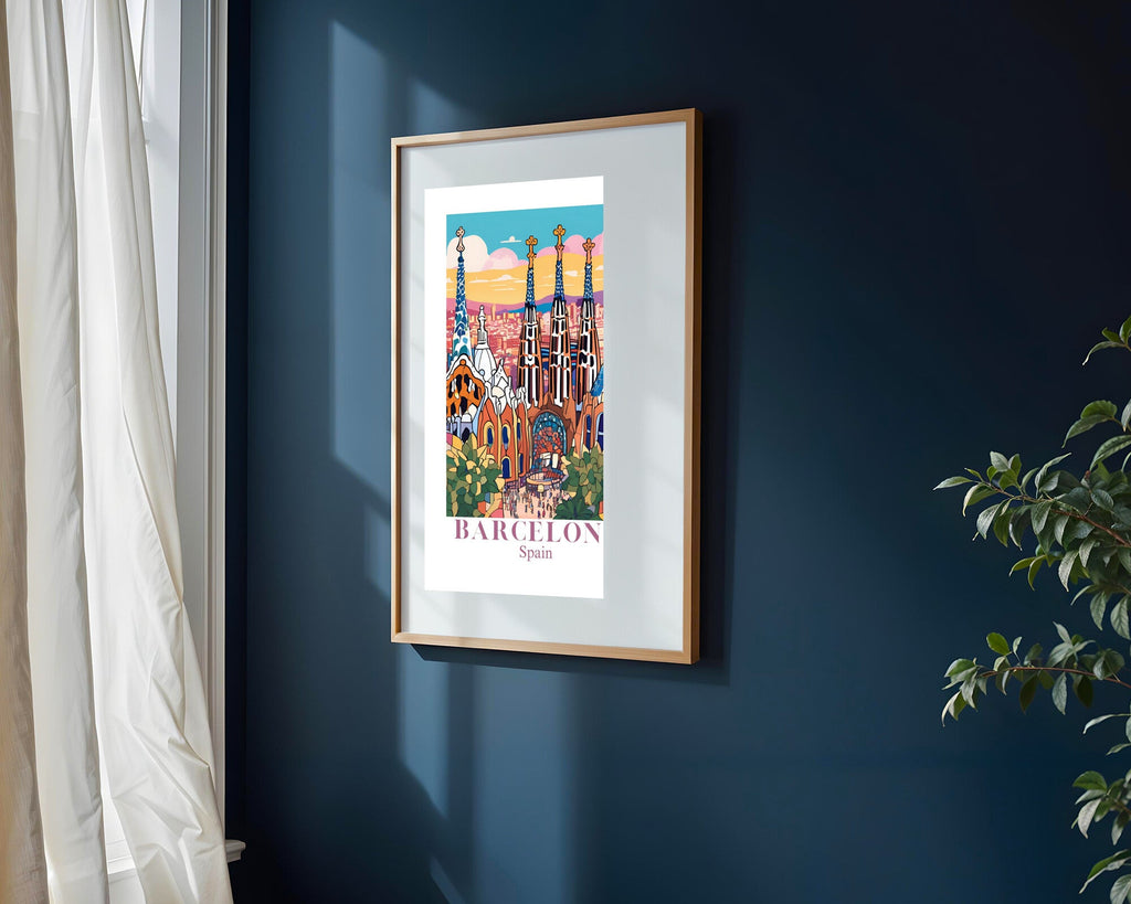 Postal de Barcelona | Cuadro decorativo de Monkey Canvas