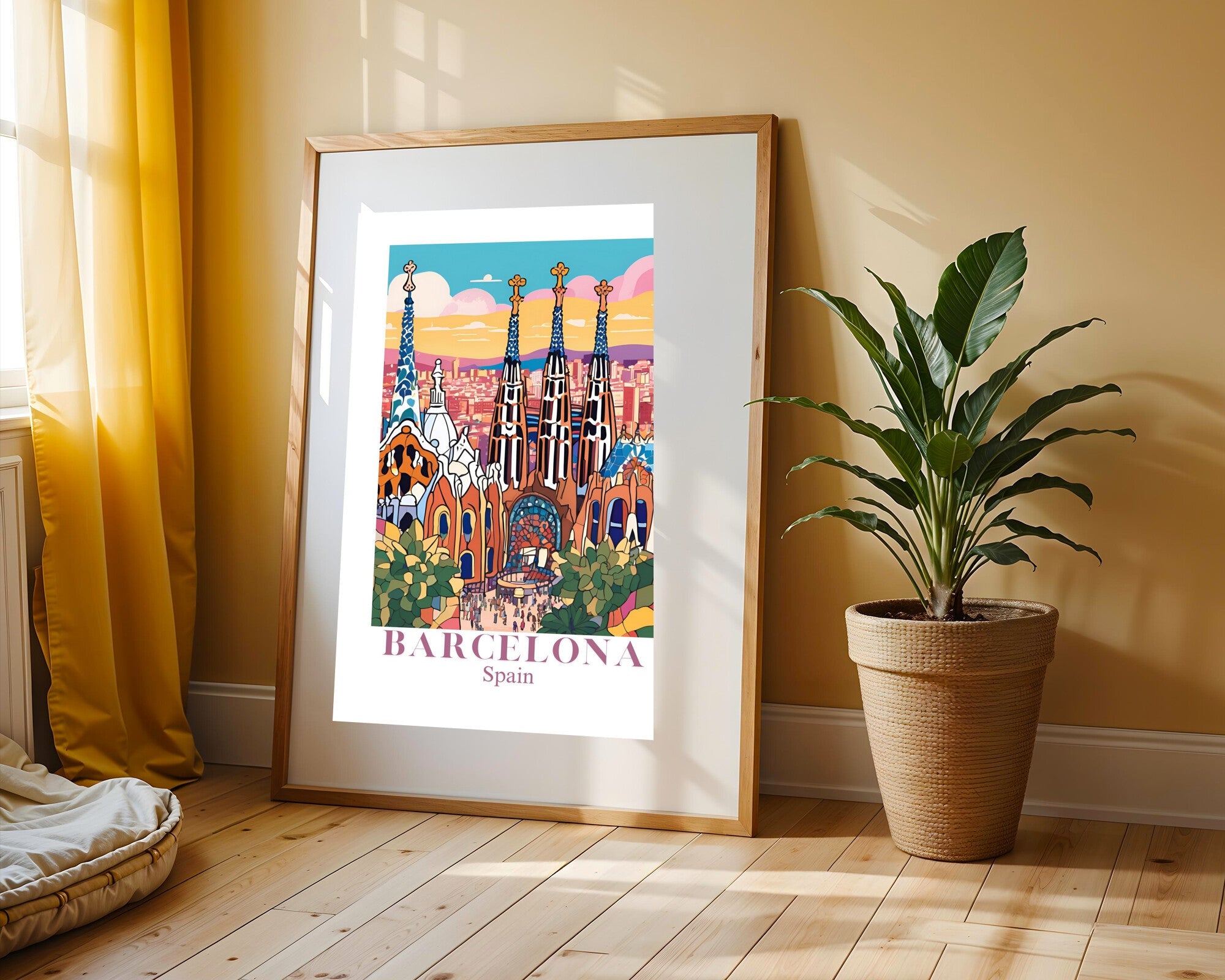Postal de Barcelona | Cuadro decorativo de Monkey Canvas