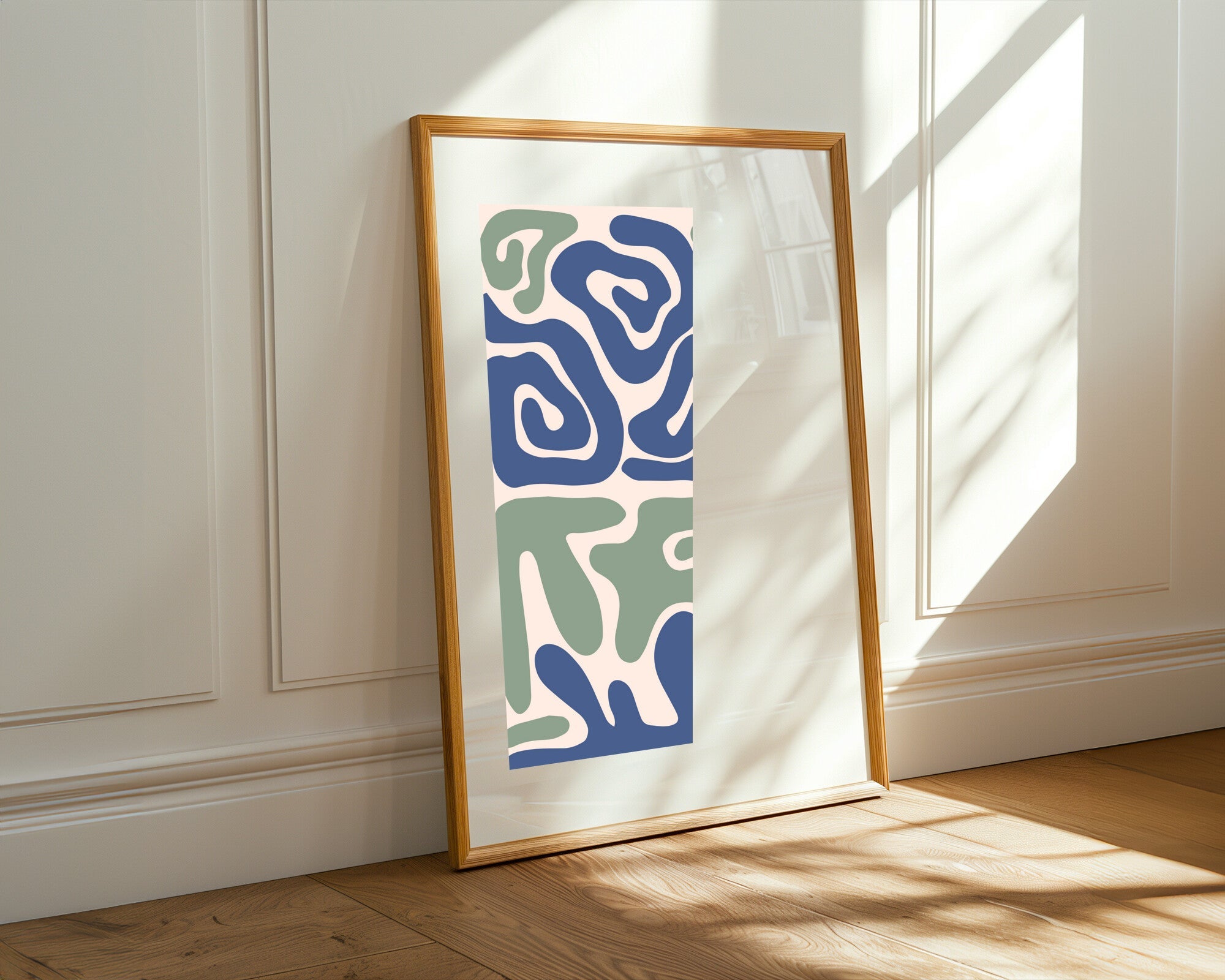 Laberinto Azul Orgánico | Cuadro decorativo de Monkey Canvas
