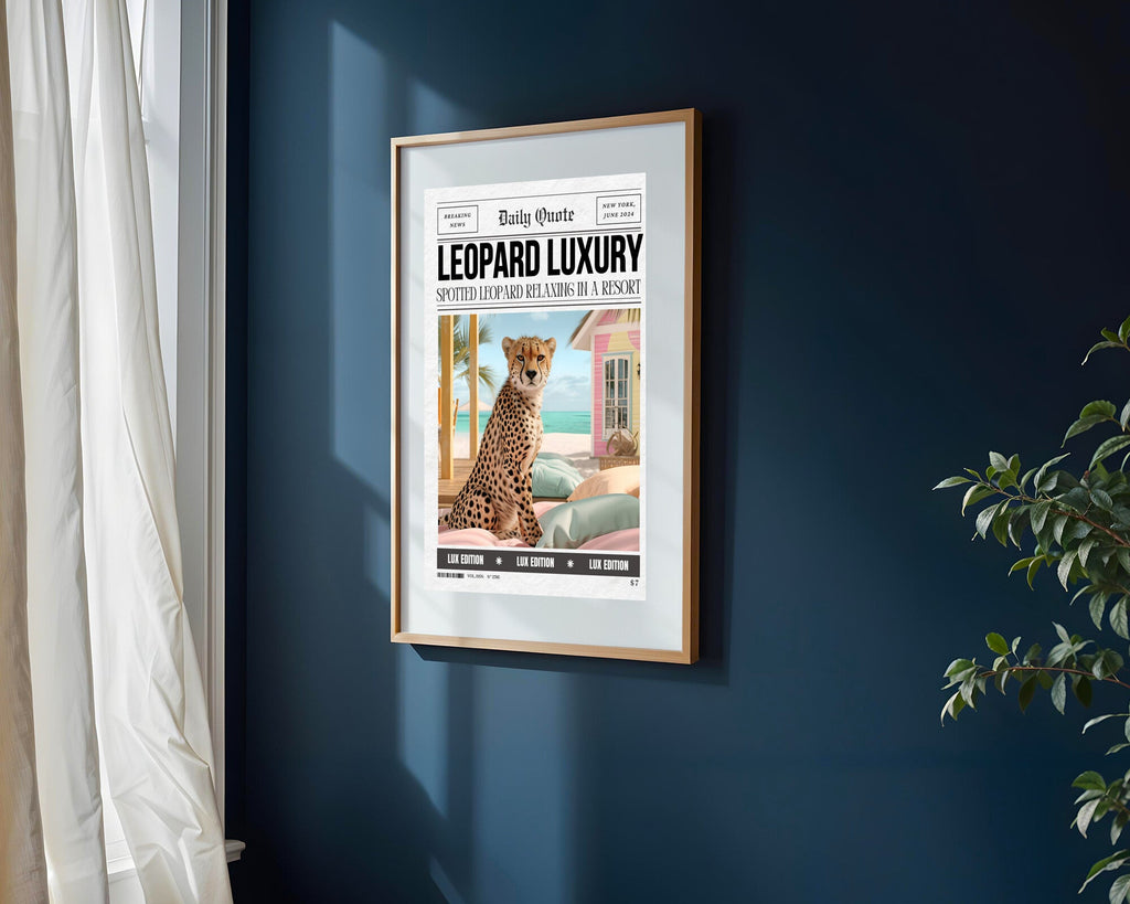 Leopardo de Vacaciones | Cuadro decorativo de Monkey Canvas