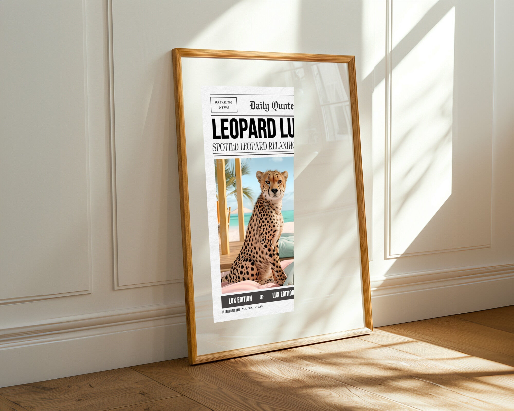 Leopardo de Vacaciones | Cuadro decorativo de Monkey Canvas