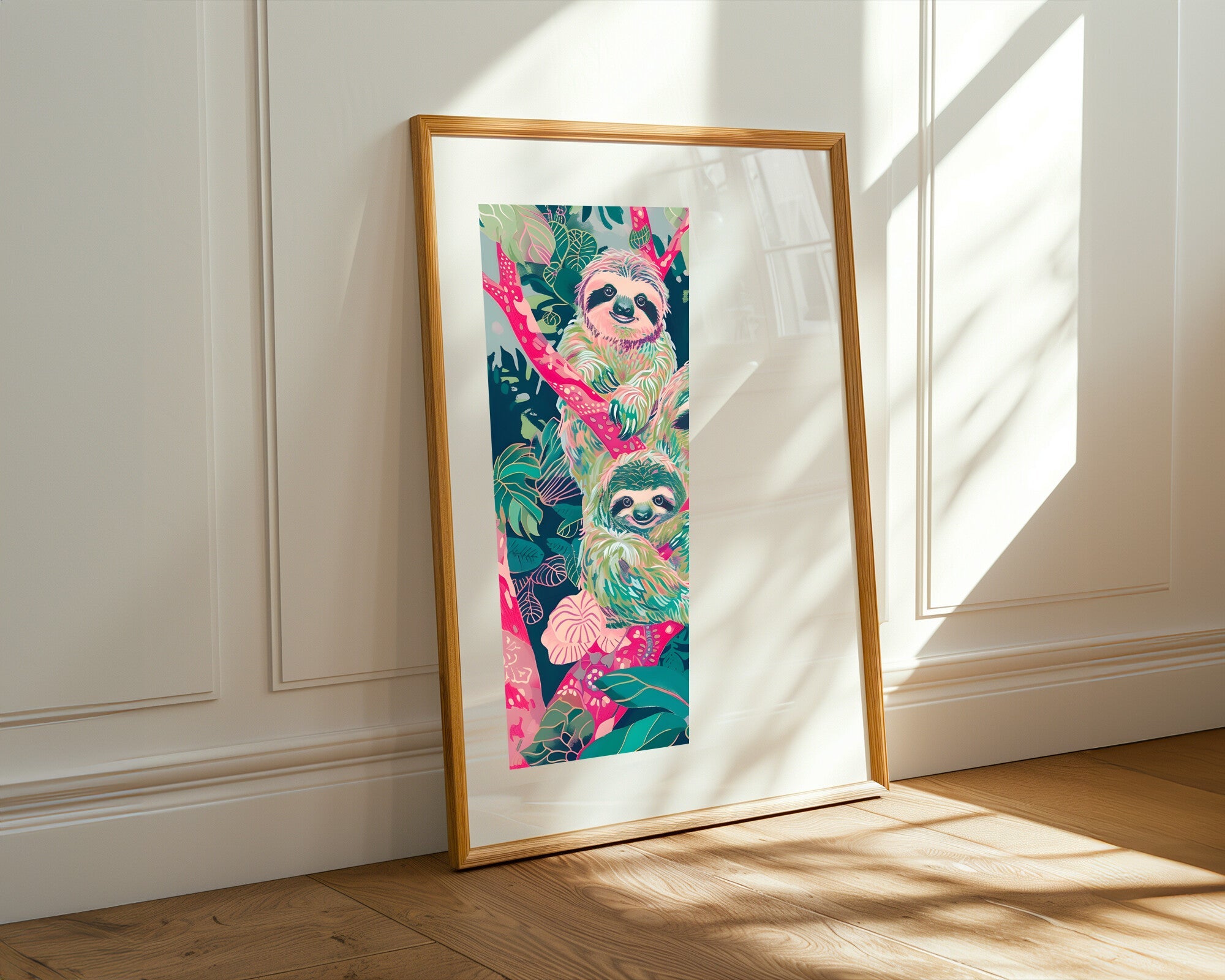 Familia de Perezosos | Cuadro decorativo de Monkey Canvas