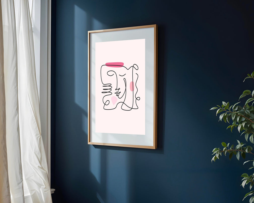 Rostro Abstracto en Linea | Cuadro decorativo de Monkey Canvas