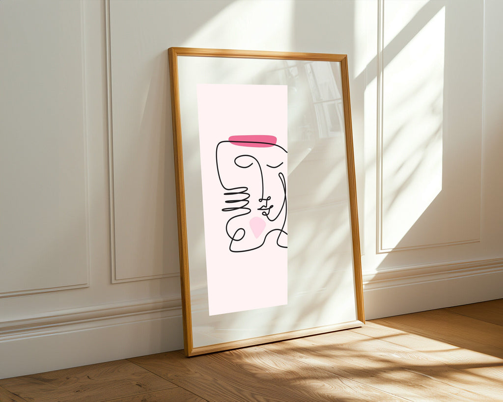 Rostro Abstracto en Linea | Cuadro decorativo de Monkey Canvas