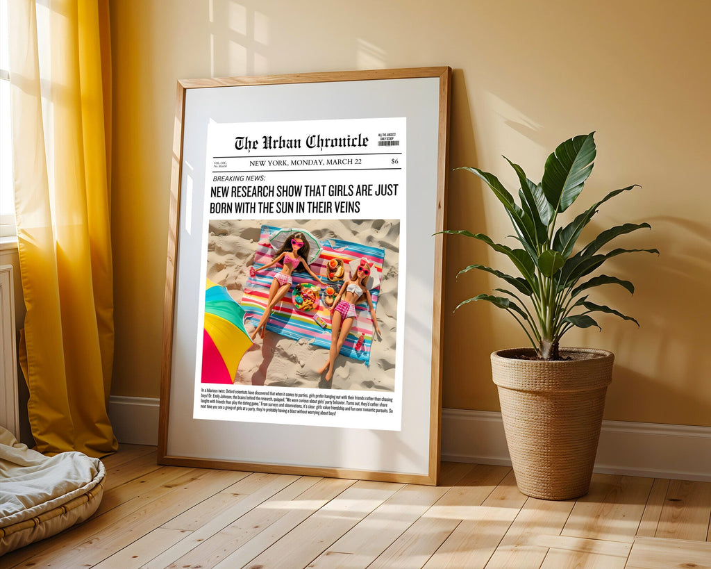 Picnic Playero Retro | Cuadro decorativo de Monkey Canvas